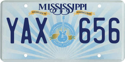 MS license plate YAX656