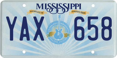 MS license plate YAX658
