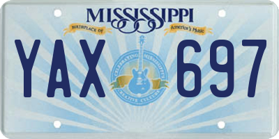 MS license plate YAX697