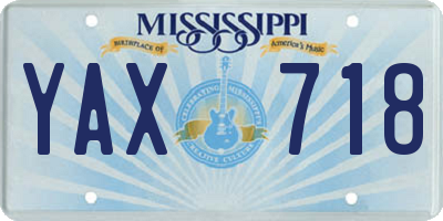 MS license plate YAX718