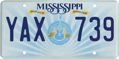 MS license plate YAX739
