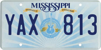 MS license plate YAX813