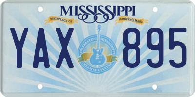 MS license plate YAX895