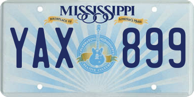 MS license plate YAX899