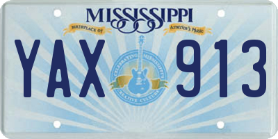 MS license plate YAX913