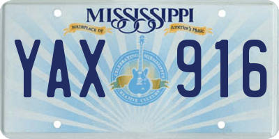 MS license plate YAX916