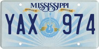 MS license plate YAX974