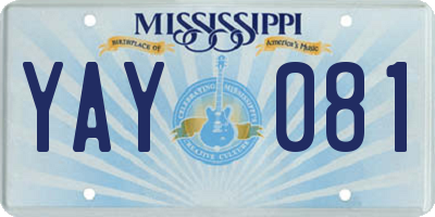 MS license plate YAY081