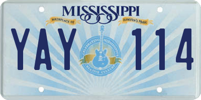 MS license plate YAY114