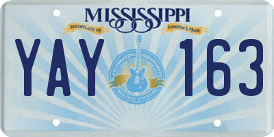MS license plate YAY163