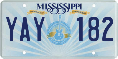 MS license plate YAY182