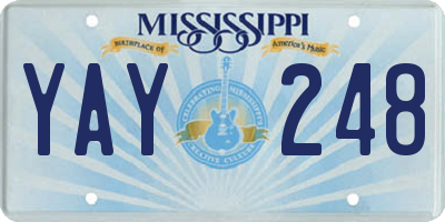 MS license plate YAY248