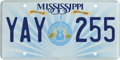 MS license plate YAY255