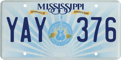 MS license plate YAY376
