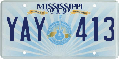 MS license plate YAY413
