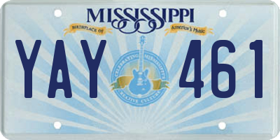MS license plate YAY461