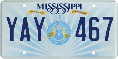 MS license plate YAY467