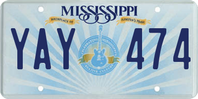 MS license plate YAY474