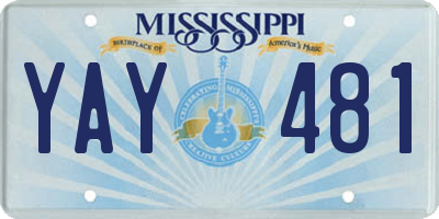 MS license plate YAY481