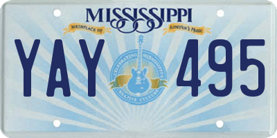 MS license plate YAY495