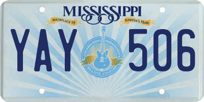 MS license plate YAY506