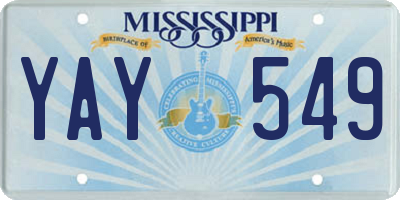 MS license plate YAY549