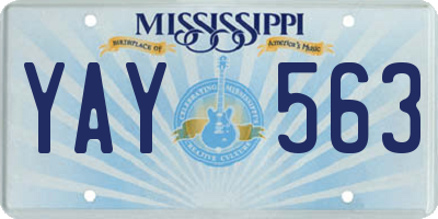 MS license plate YAY563