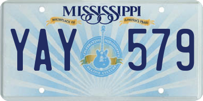 MS license plate YAY579