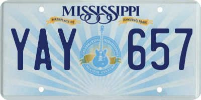 MS license plate YAY657