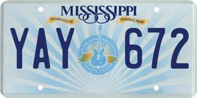 MS license plate YAY672