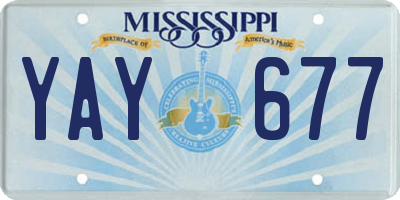 MS license plate YAY677