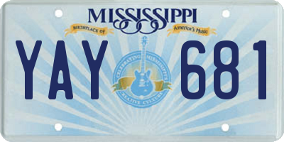 MS license plate YAY681