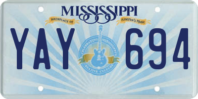 MS license plate YAY694