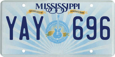 MS license plate YAY696