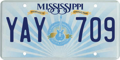 MS license plate YAY709