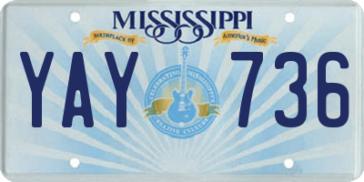 MS license plate YAY736