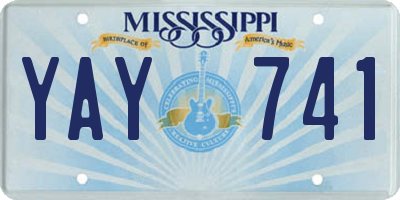MS license plate YAY741