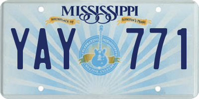 MS license plate YAY771