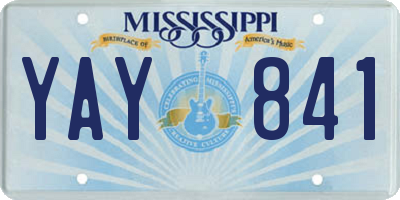 MS license plate YAY841
