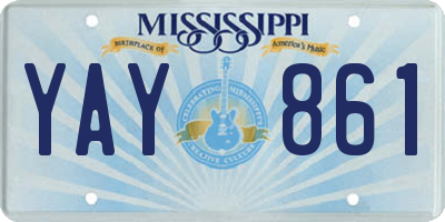 MS license plate YAY861