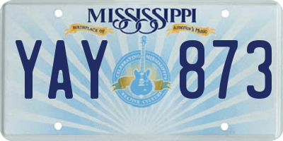 MS license plate YAY873
