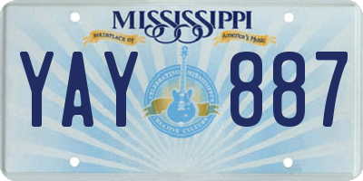 MS license plate YAY887