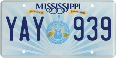 MS license plate YAY939