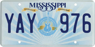 MS license plate YAY976