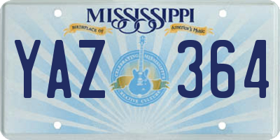 MS license plate YAZ364