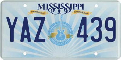 MS license plate YAZ439