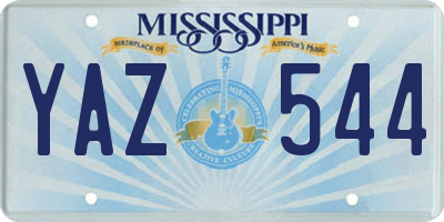 MS license plate YAZ544