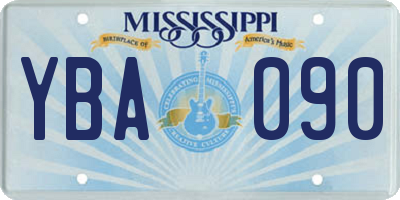 MS license plate YBA090