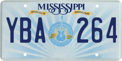 MS license plate YBA264