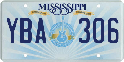 MS license plate YBA306